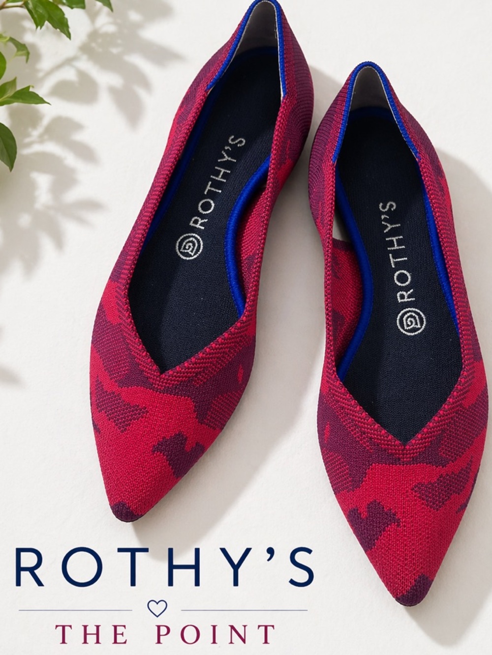 Rothys The Point Flats In Retired Red Camo